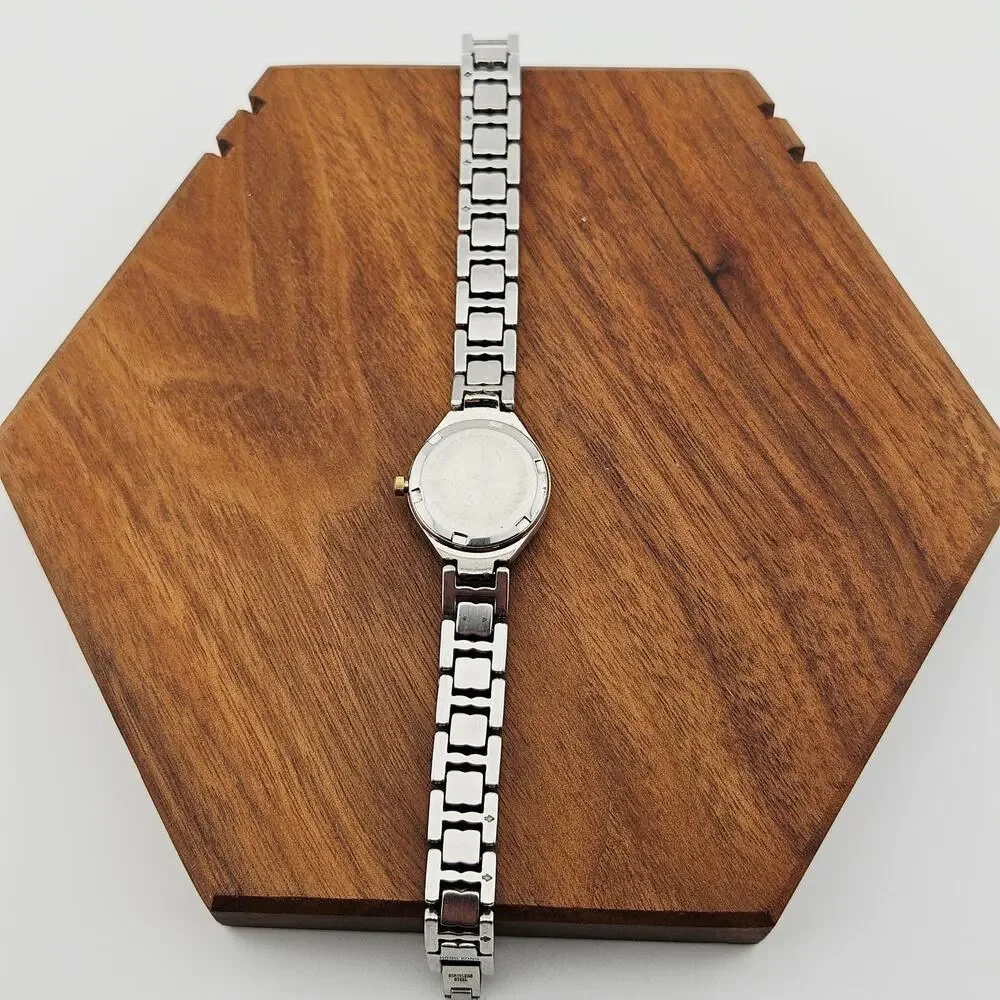 Eddie Bauer Women's Round Dial Two Tone Watch Classic Contemporary Minimalist